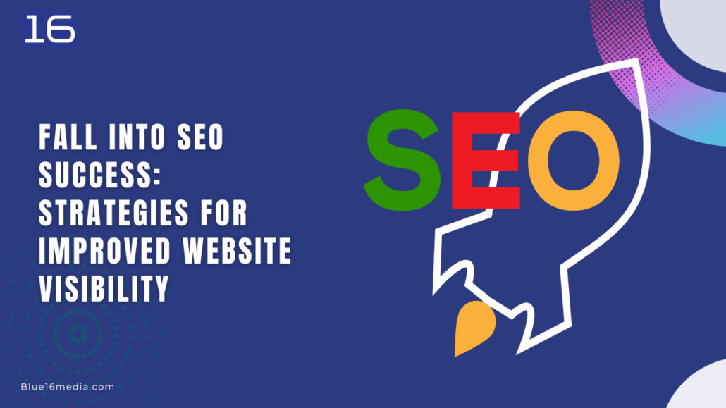 Image with a rocket symbol, SEO and the title 'Strategies for Improved Website Visibility'